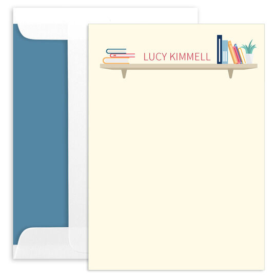 Bookshelf Flat Note Cards